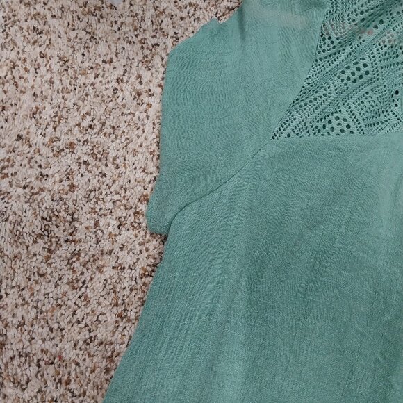 Umgee Green Mini Dress with Floral Embroidery - Picture 3 of 7